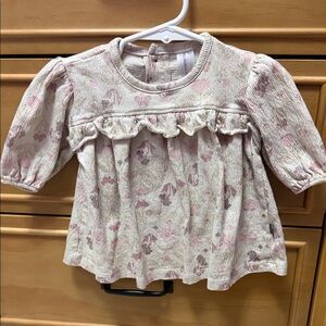 Charming Pink Floral Kids Blouse